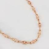Cadena Rustica Eslabón 11g / 24 in / 4.44mm Oro Rosa 18K