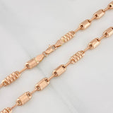 Cadena Rustica Barril 15g / 26 in / 4.8mm Oro Rosa 18K