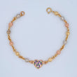 Pulso Corazon Tipo Militar 5.15gr / 6 in / 4mm Tres Oros 18K $