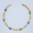 Pulso Rustica Barril 5.4gr / 8 1/2 in / 4.9mm Dos Oros Amarillo Blanco 18K $