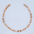 Pulso Rustica Tribal 4gr / 8 1/4 in / 4mm Dos Oros Amarillo Rosa 18K $