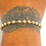 Pulso Tipo Militar 3.8gr / 7 1/2 in / 4mm Oro Amarillo 18K $