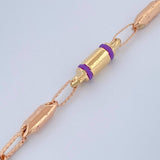 Pulso Rustica Tribal 4gr / 8 1/4 in / 4mm Dos Oros Amarillo Rosa 18K $