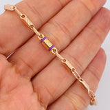 Pulso Rustica Tribal 4gr / 8 1/4 in / 4mm Dos Oros Amarillo Rosa 18K $