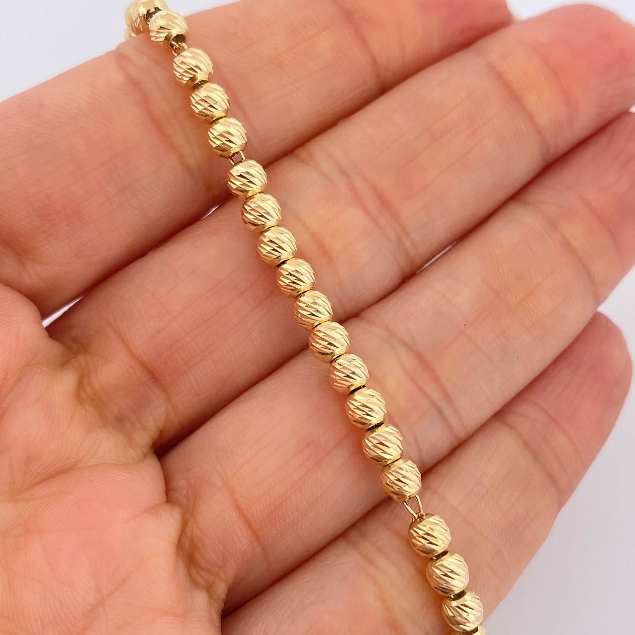 Pulso Militar 4.6gr / 7 3/4 in / 4mm Oro Amarillo 18K $