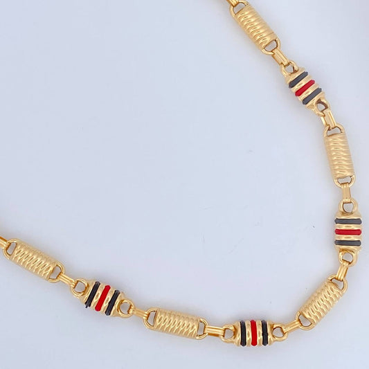 Cadena Rustica Barril 21.75gr / 25 1/2 in / 6.06mm Oro Amarillo 18K $