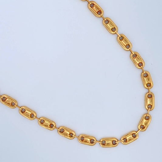 Cadena GC Retangular 13.65gr / 21 3/4 in / 5.2mm Oro Amarillo 18K $