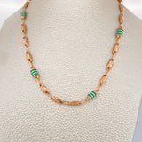 Cadena Rustica Barril Eslabon 11.6gr / 22 1/4 in / 5.1mm Oro Rosa 18K $