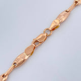 Cadena Rustica Barril Eslabon 11.6gr / 22 1/4 in / 5.1mm Oro Rosa 18K $