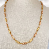 Cadena Rustica Eslabon 10.6gr / 24 1/4 in / 3.55mm Dos Oros Amarillo Rosa 18K $