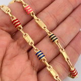 Cadena Rustica Barril 14.75gr / 24 in / 5mm Oro Amarillo 18K $