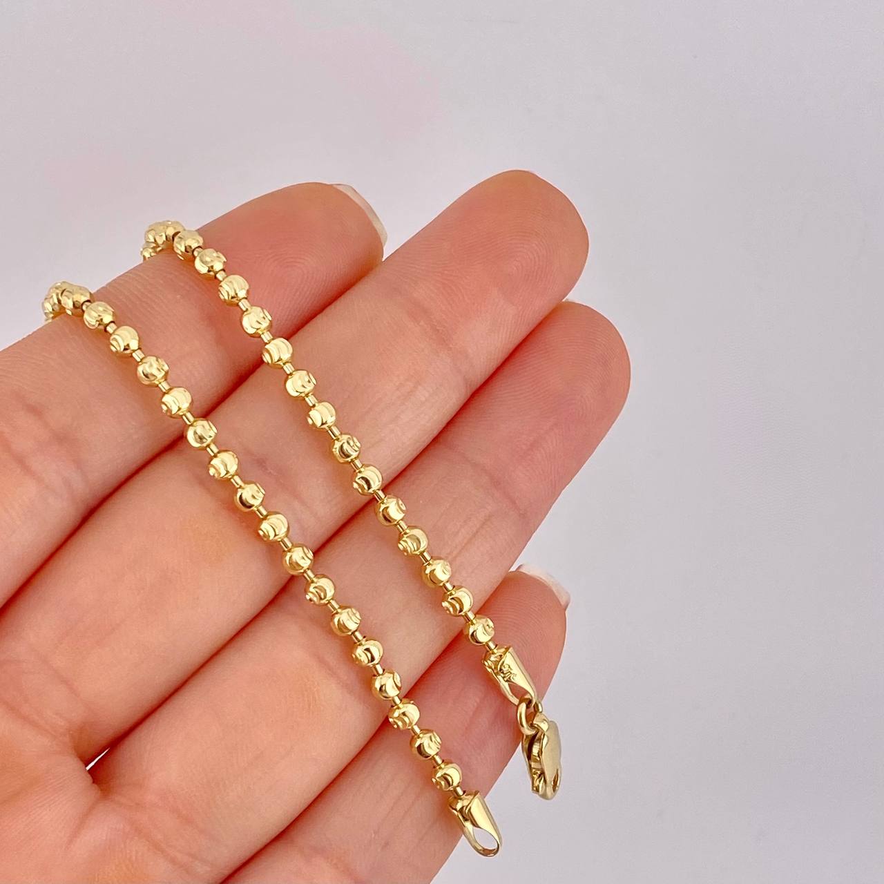 Cadena Militar Media Luna 14.25g / 20 in / 2.9mm Oro Amarillo 18K