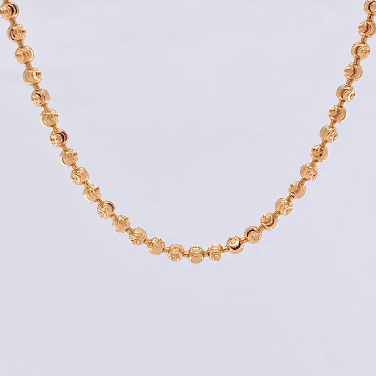 Cadena Militar Media Luna 20.45g / 26 in / 3mm Oro Rosa 18K