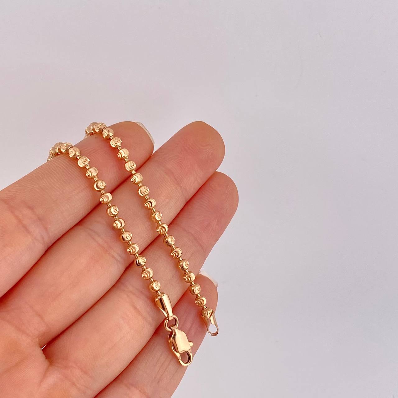 Cadena Militar Media Luna 20.45g / 26 in / 3mm Oro Rosa 18K