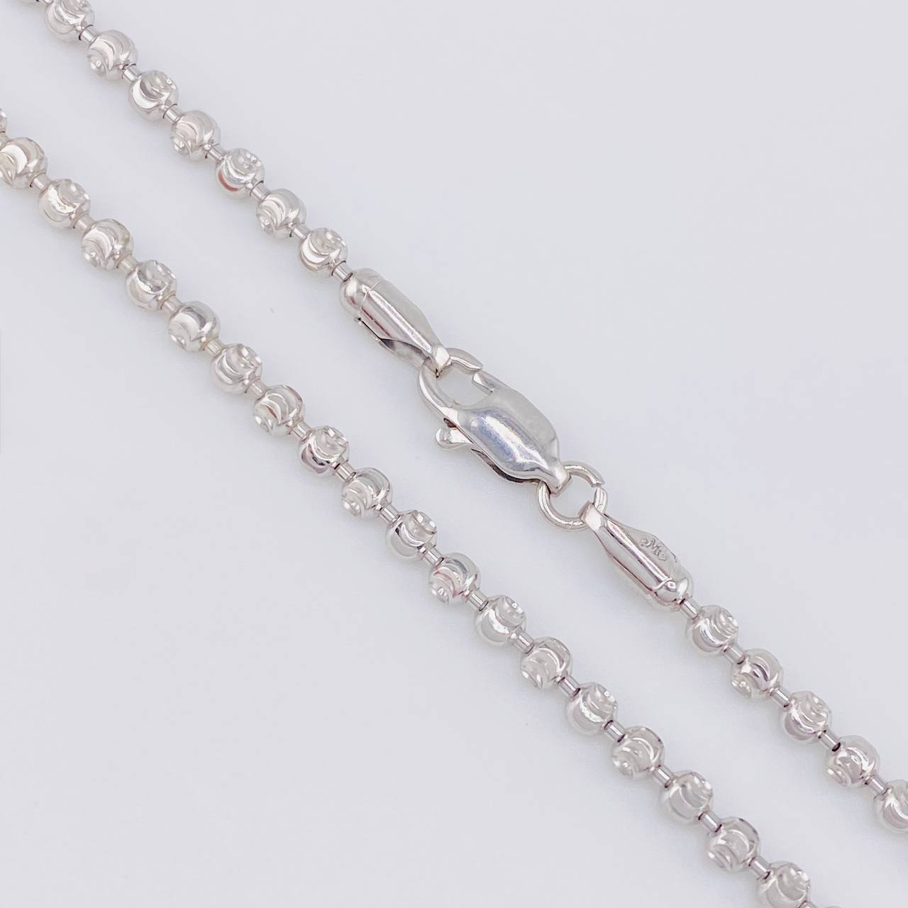 Half Moon Military Chain 15.15g / 20 in / 3mm 18K White Gold