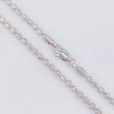 Half Moon Military Chain 15.15g / 20 in / 3mm 18K White Gold