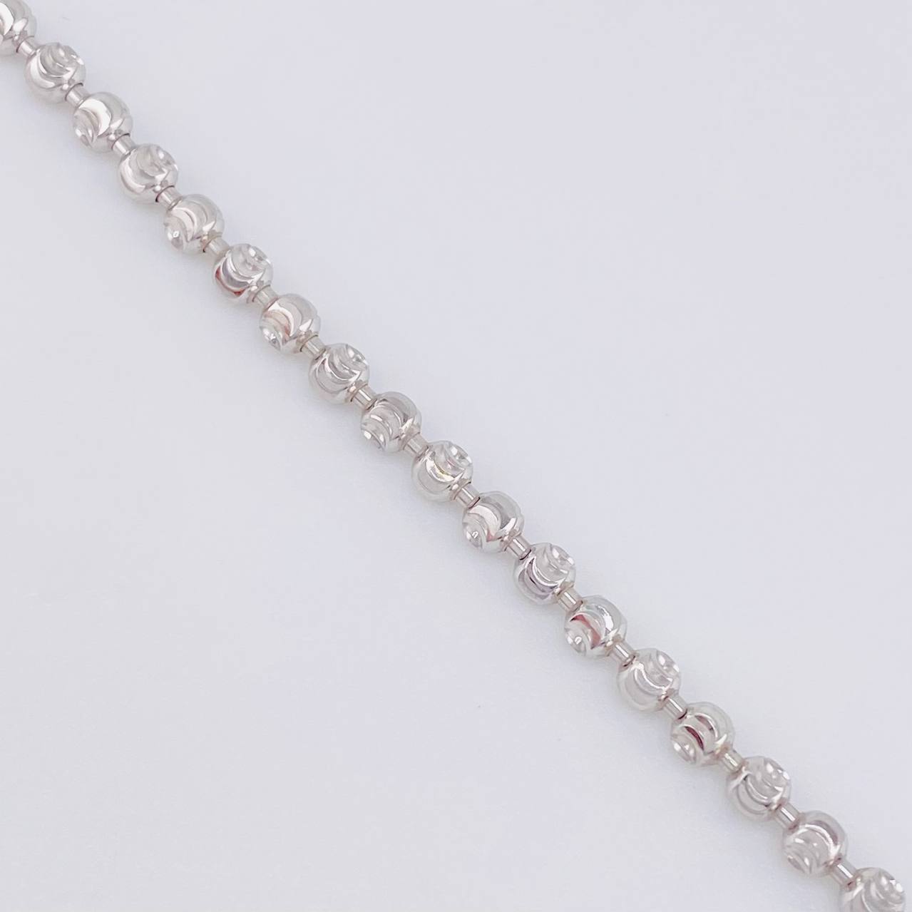 Half Moon Military Chain 15.15g / 20 in / 3mm 18K White Gold