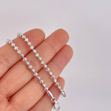 Half Moon Military Chain 15.15g / 20 in / 3mm 18K White Gold