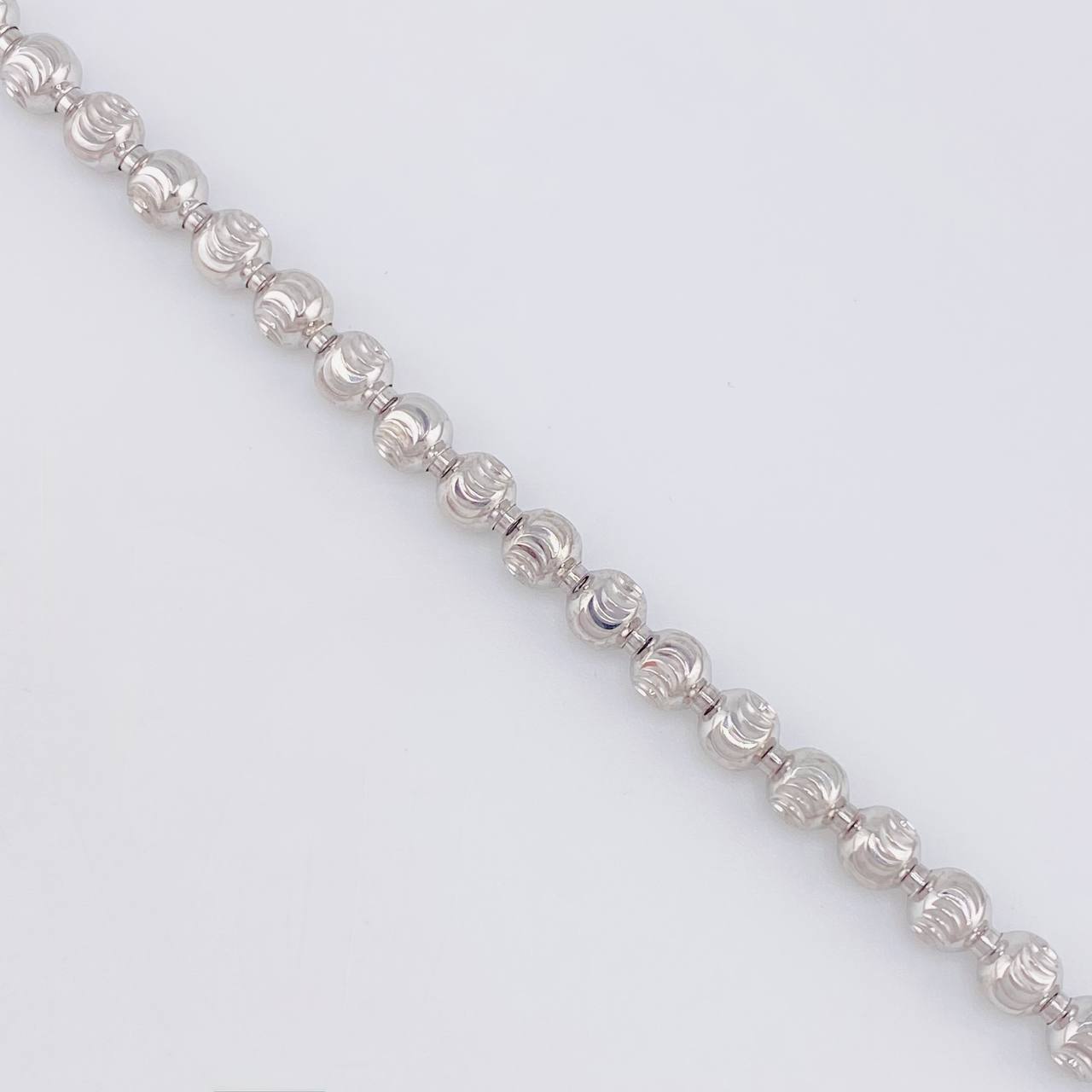 Cadena Militar Media Luna 27.45g / 26 in / 4.9mm Oro Blanco 18K