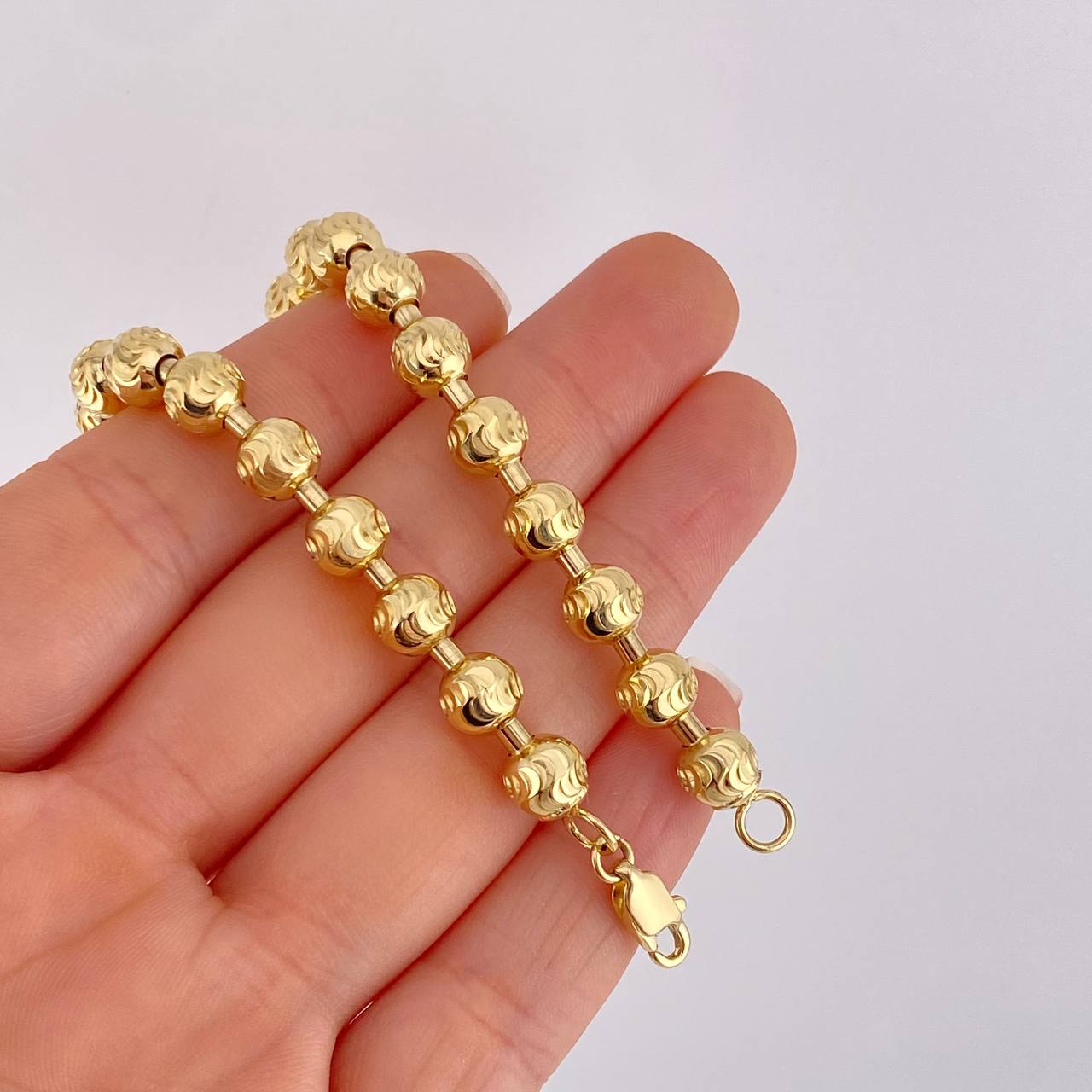 Pulso Militar Media Luna 18.15g / 8 1/2 in / 7mm Oro Amarillo 18K