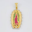 Pendant Silhouette Virgin Guadalupe 19g / 2 1/2 in Two-Tone Yellow White Gold 18K