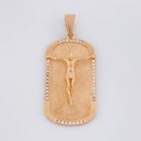 Dije Cristo Placa 10g / 2 in Oro Rosa 18K