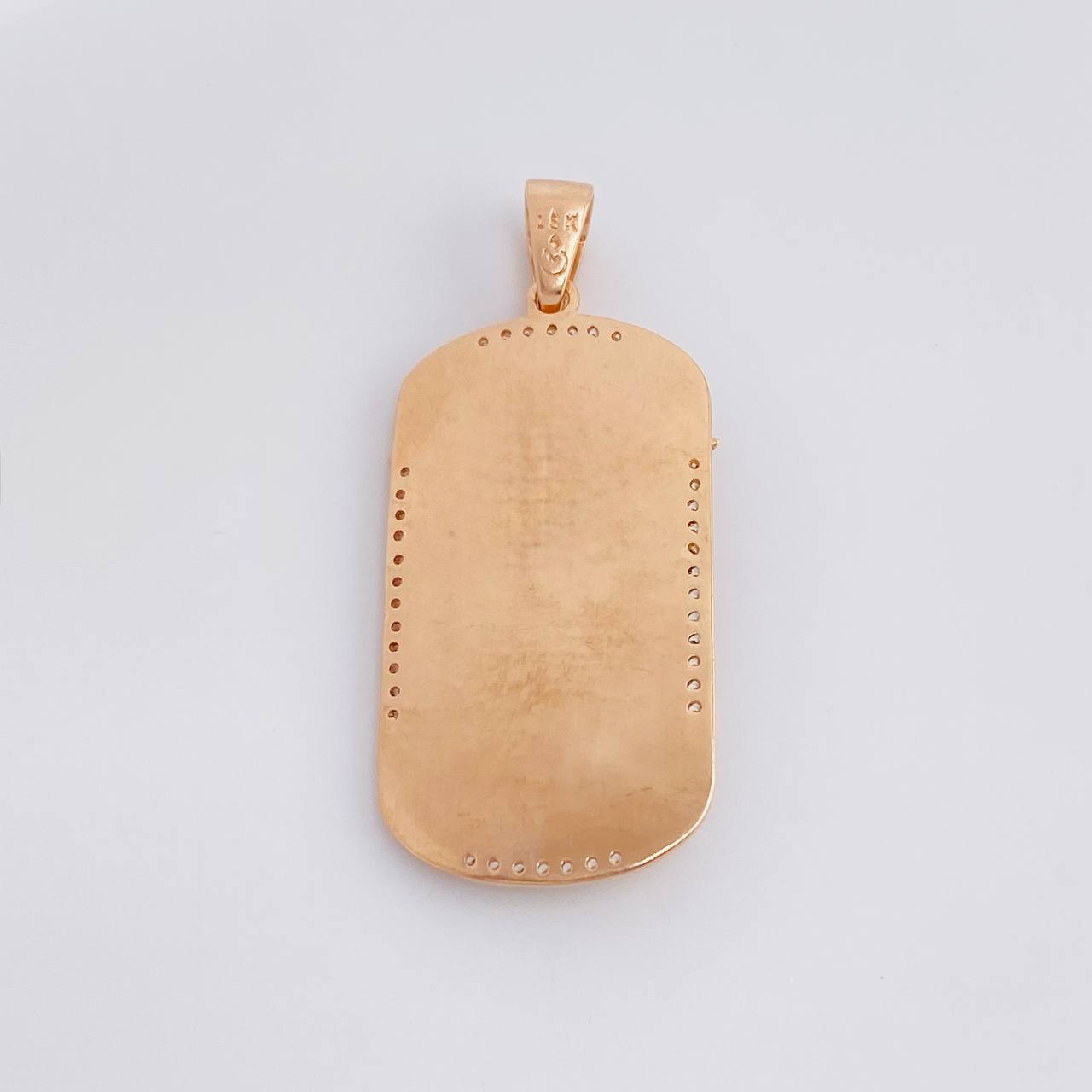 Dije Cristo Placa 10g / 2 in Oro Rosa 18K