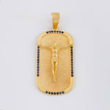 Dije Cristo Placa 9.75g / 2 in Oro Amarillo 18K