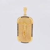 Dije Cristo Placa 9.75g / 2 in Oro Amarillo 18K