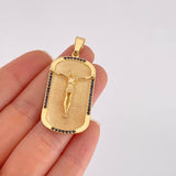 Dije Cristo Placa 9.75g / 2 in Oro Amarillo 18K