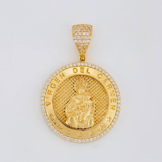 Pendant Medal Virgin Guadalupe 13.3g / 1 3/4 in 18K Yellow Gold