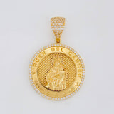 Pendant Medal Virgin Guadalupe 13.3g / 1 3/4 in 18K Yellow Gold