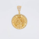 Pendant Medal Virgin Guadalupe 13.3g / 1 3/4 in 18K Yellow Gold