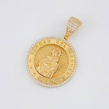 Pendant Medal Virgin Guadalupe 13.3g / 1 3/4 in 18K Yellow Gold