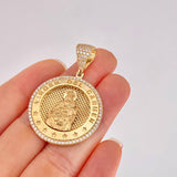 Pendant Medal Virgin Guadalupe 13.3g / 1 3/4 in 18K Yellow Gold