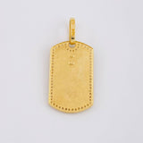 Dije Placa Corona 7.05g / 1 1/2 in Dos Oros Amarillo Blanco 18K