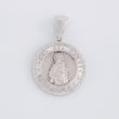 Dije Medalla Virgen Guadalupe 4.55g / 1 1/4 in Oro Blanco 18K