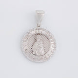Dije Medalla Virgen Guadalupe 4.55g / 1 1/4 in Oro Blanco 18K
