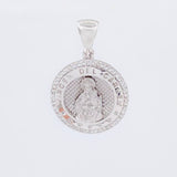 Dije Medalla Virgen Guadalupe 4.55g / 1 1/4 in Oro Blanco 18K