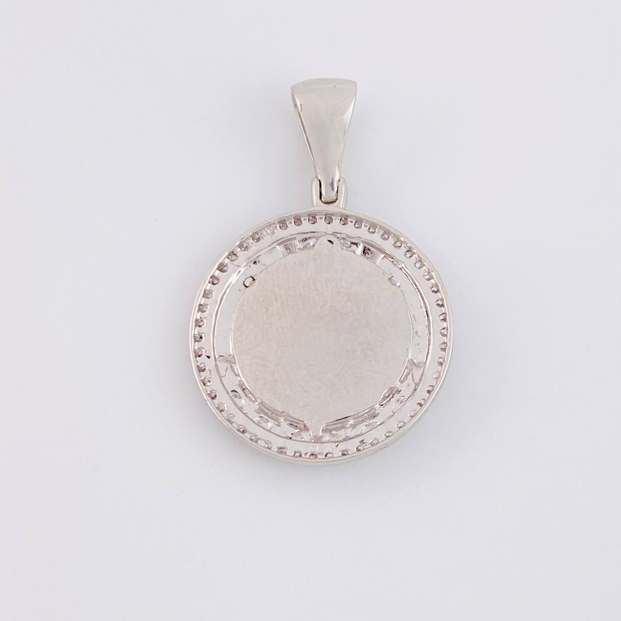 Dije Medalla Virgen Guadalupe 4.55g / 1 1/4 in Oro Blanco 18K