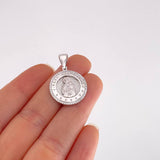 Dije Medalla Virgen Guadalupe 4.55g / 1 1/4 in Oro Blanco 18K