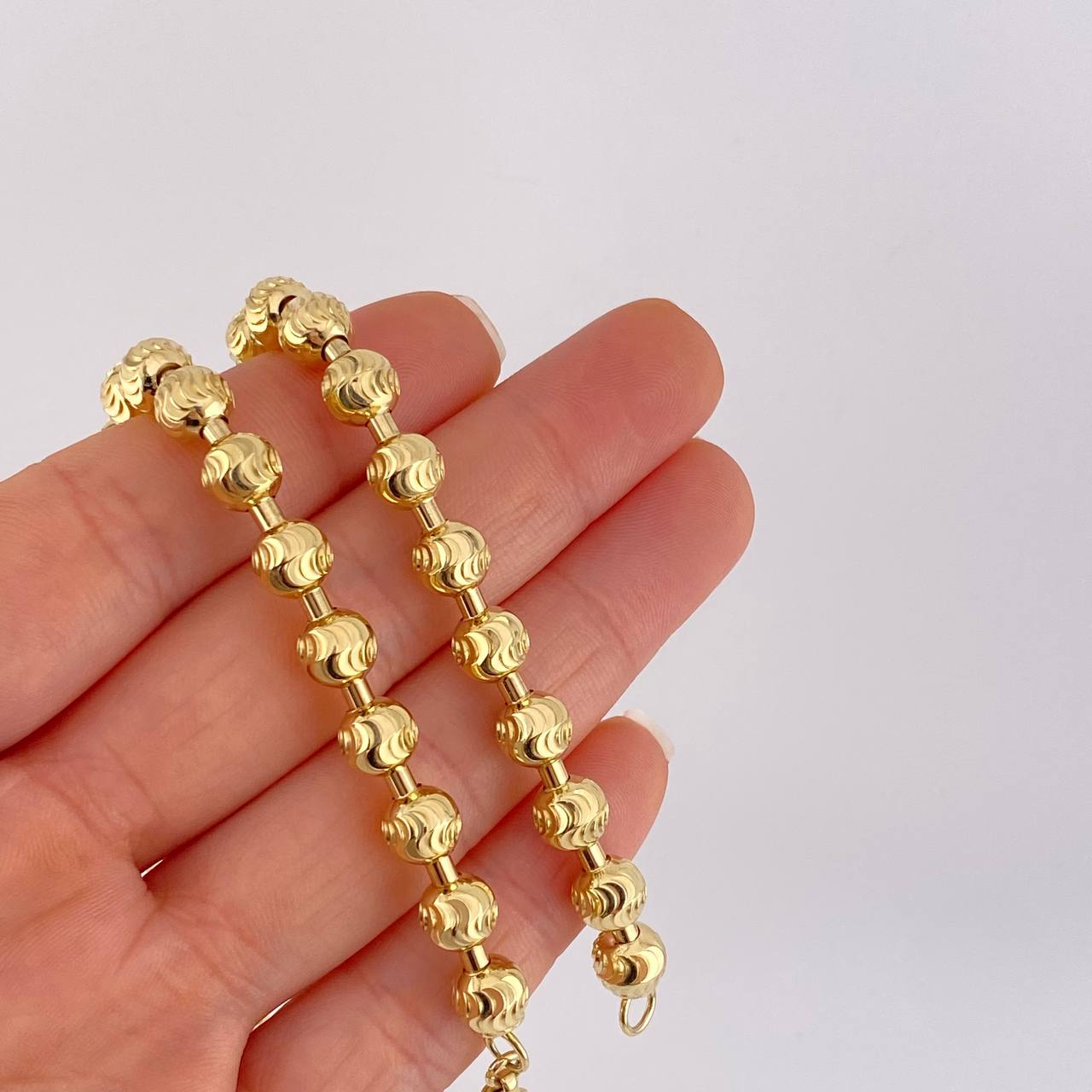 Cadena Militar Media Luna 53.9g / 26 in / 7mm Oro Amarillo 18K