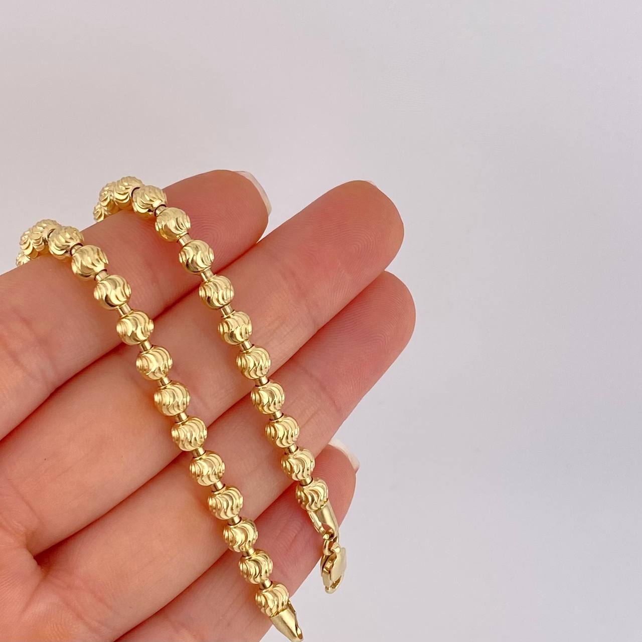 Cadena Militar Media Luna 20.75g / 20 in / 3.9mm Oro Amarillo 18K