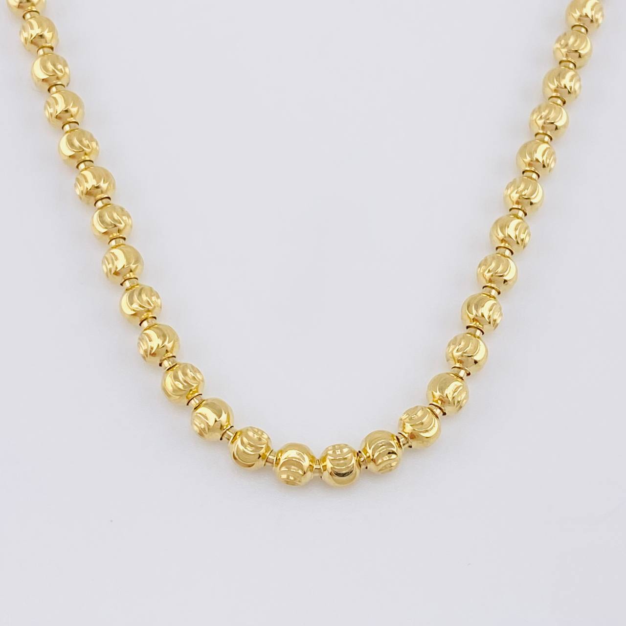 Cadena Militar Media Luna 20.5g / 20 in / 3.9mm Oro Amarillo 18K