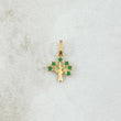 Dije Arbol  0.35gr / 1.5cm / Circones Verdes Oro Amarillo 18K