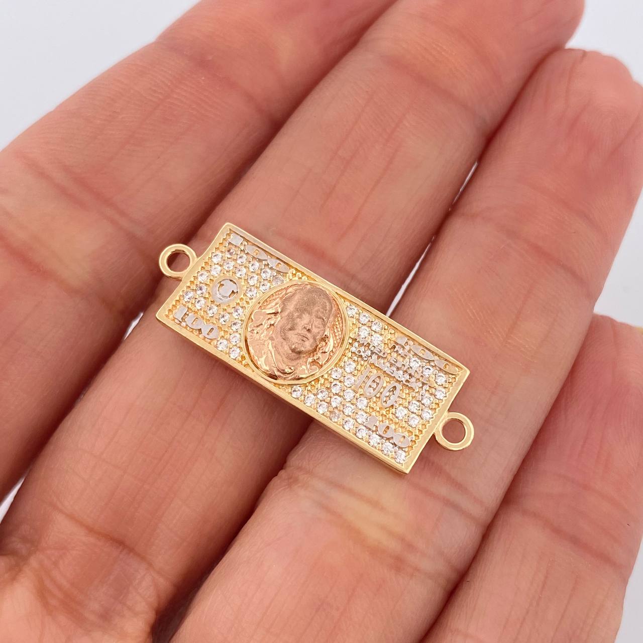 Herraje One Dólar 2.9gr / 1 1/4 in / Tres Oros 18K &