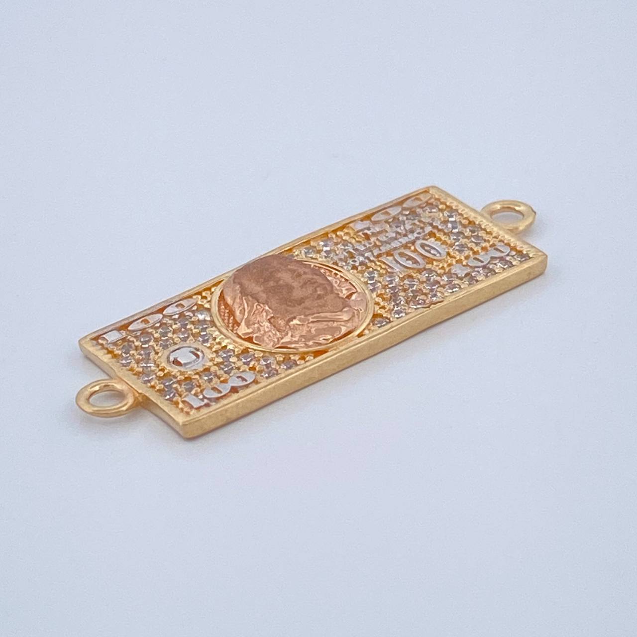 Herraje One Dólar 2.9gr / 1 1/4 in / Tres Oros 18K &