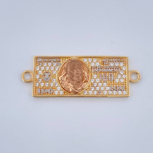 Herraje One Dólar 2.9gr / 1 1/4 in / Tres Oros 18K &