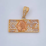 Dije One Dólar 3.5gr / 1 in / Tres Oros 18K &