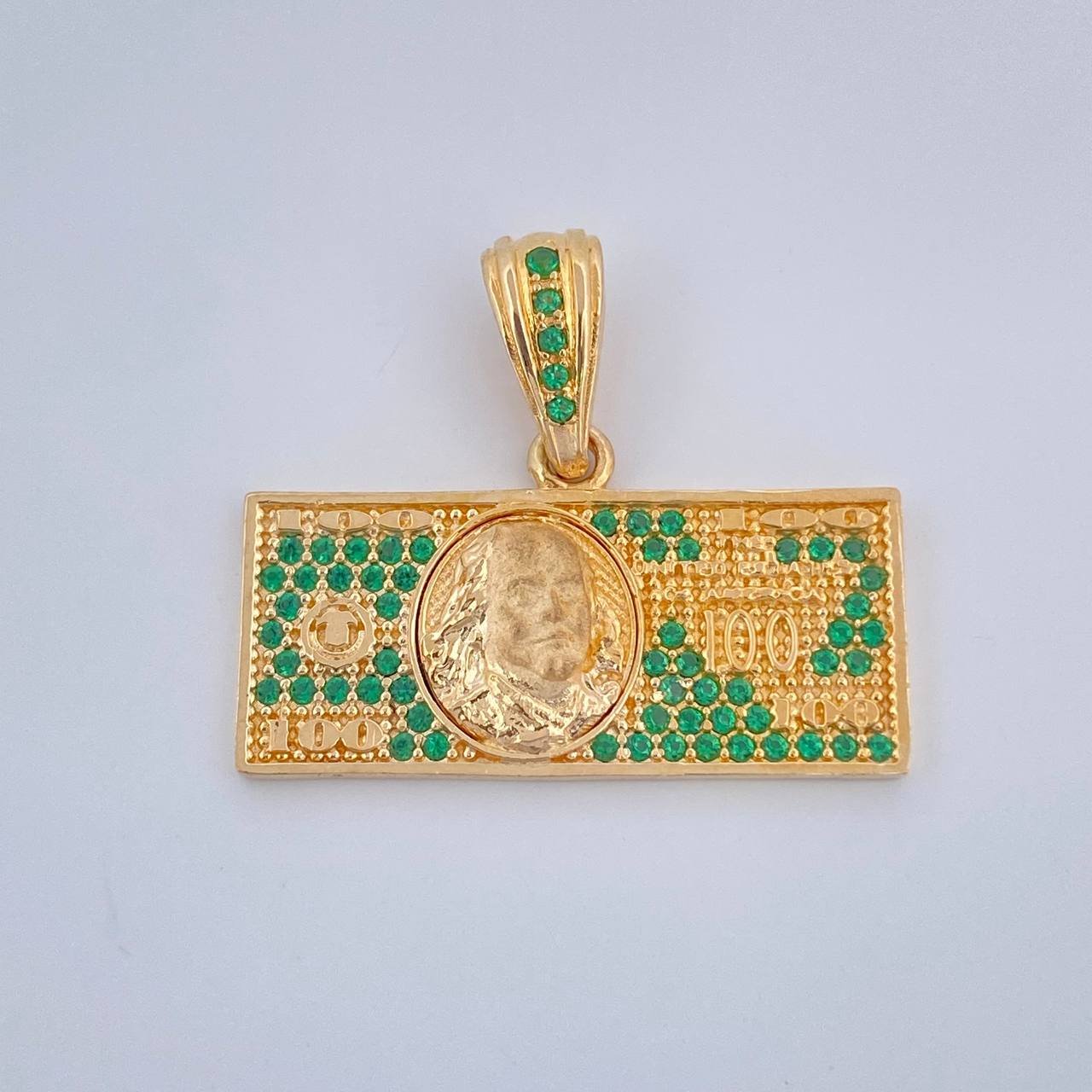 Dije One Dólar 3.45gr / 1 in / Dos Oros Amarillo Blanco 18K &